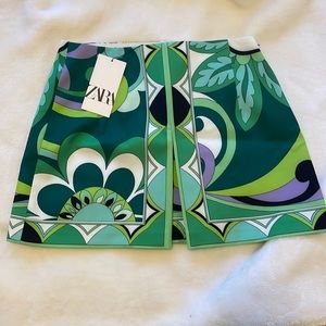 Zara Short Printed Skirt ref: 2789/157